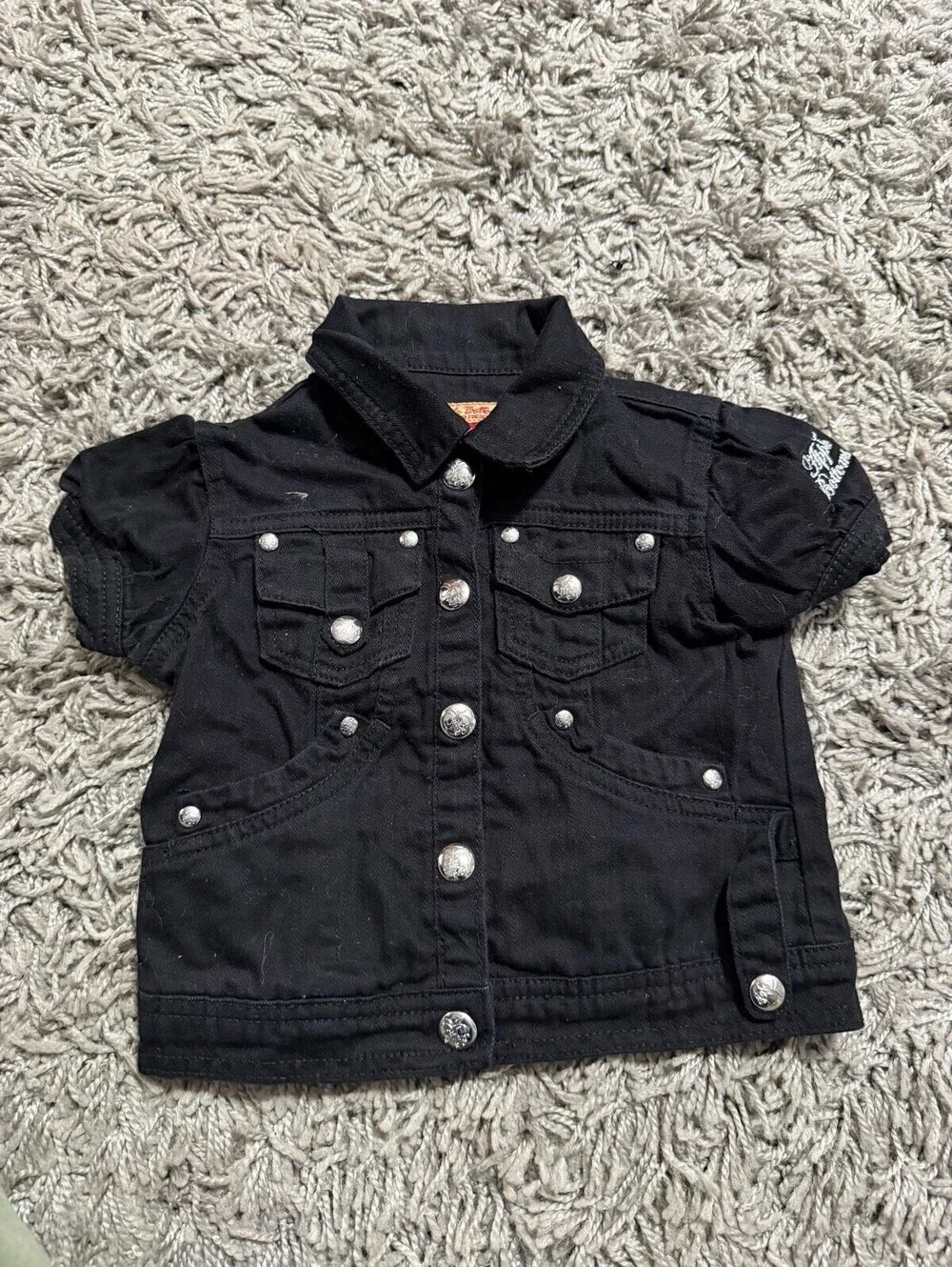 Apple Bottom Jeans Y2K Baby Girl Embroidered Top Size 4T